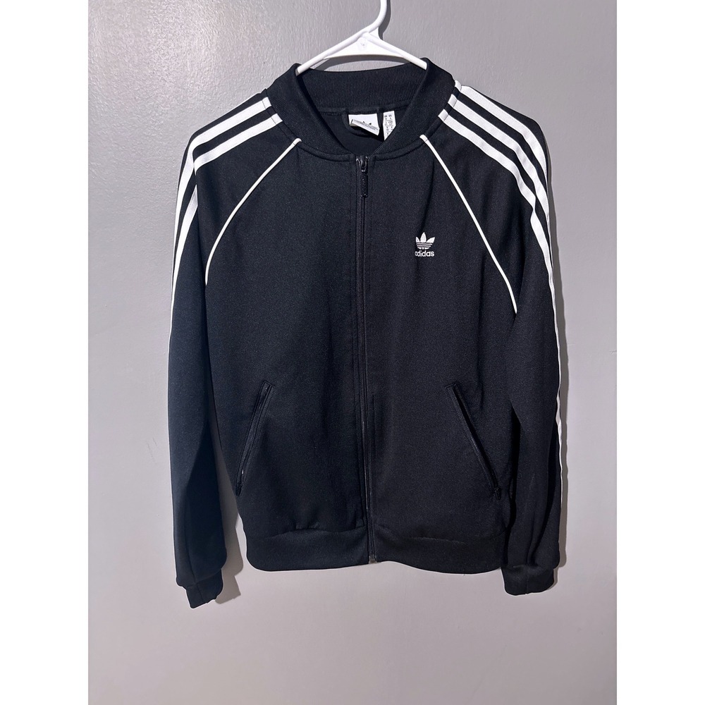 Adidas Originals Womens Superstar Track Jacket Black White Stripes Small S